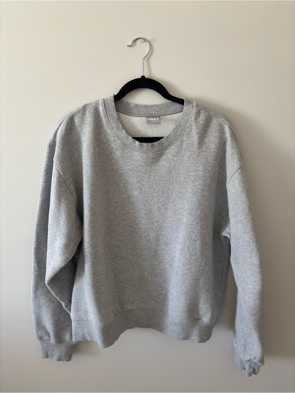 TNA Cozy Fleece Sweatshirt in Light Gray